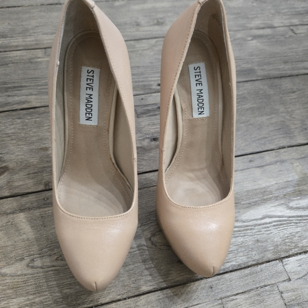 Steve Madden Nude Platform Heels
